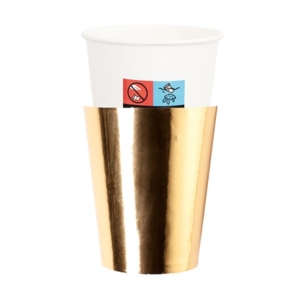 BICCHIERE IN CARTONCINO 250cc. COVER ORO LUX pz.8