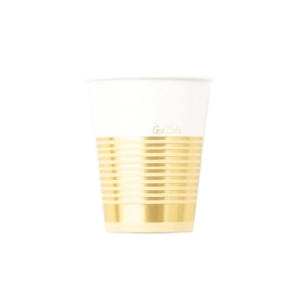 BICCHIERE IN CARTONCINO 250 cc. ELEGANCE ORO PZ.8