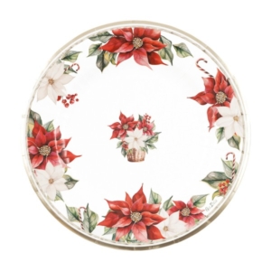 PIATTO PIANO ROUND Ø27 cm. COMPOSTABILE STELLA DI NATALE PZ.8