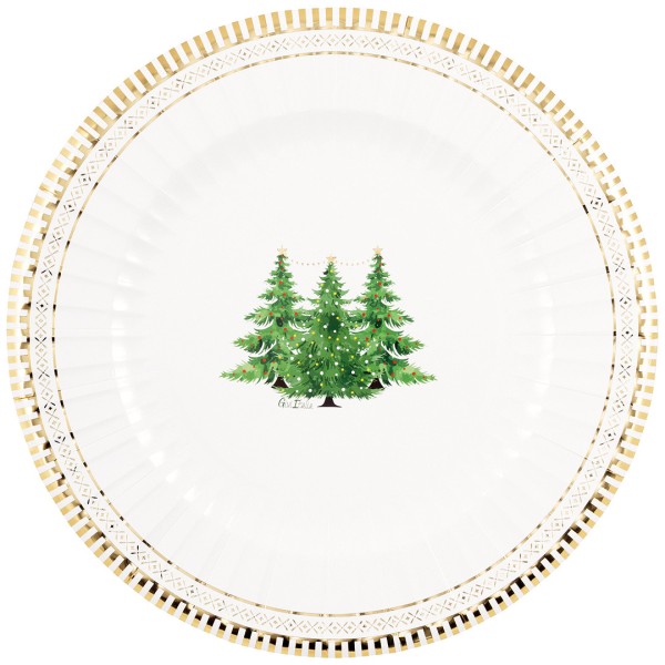 PIATTO MAX ROUND Ø33 cm. GOLD TREES pz.6 1 PIATTO MAX ROUND Ø33 cm. GOLD TREES pz.6