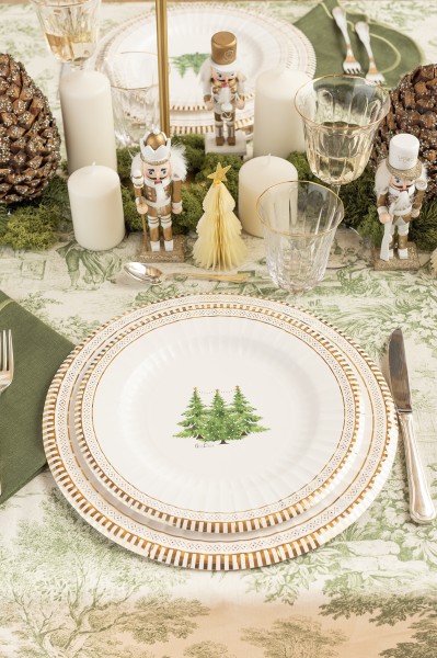 PIATTO MAX ROUND Ø33 cm. GOLD TREES pz.6 2 PIATTO MAX ROUND Ø33 cm. GOLD TREES pz.6
