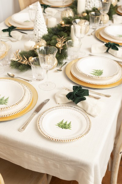 PIATTO MAX ROUND Ø33 cm. GOLD TREES pz.6 4 PIATTO MAX ROUND Ø33 cm. GOLD TREES pz.6