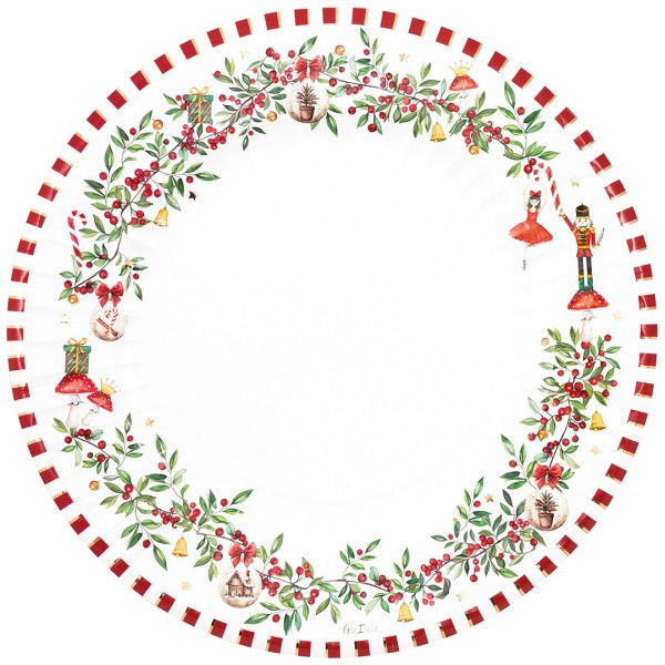 PIATTO MAX ROUND Ø33 cm. CHRISTMAS VINTAGE pz.6 1 PIATTO MAX ROUND Ø33 cm. CHRISTMAS VINTAGE pz.6
