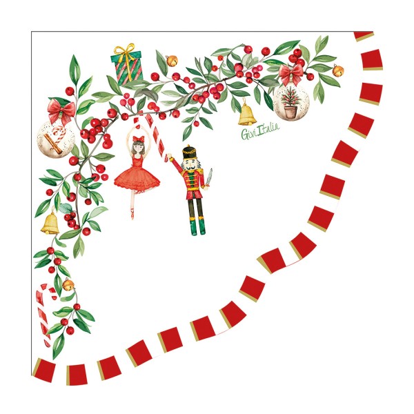 TOVAGLIOLO 33x33 cm. LIBERTY CHRISTMAS VINTAGE pz.16 1 TOVAGLIOLO 33x33 cm. LIBERTY CHRISTMAS VINTAGE pz.16