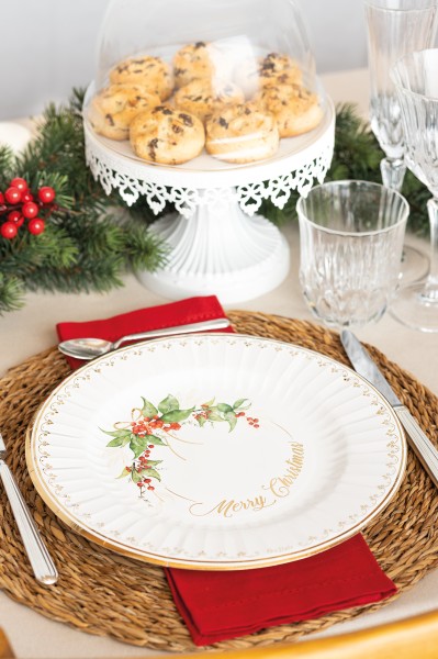 PIATTO MAX ROUND Ø33 cm. GOLD GARLAND pz.6 2 PIATTO MAX ROUND Ø33 cm. GOLD GARLAND pz.6