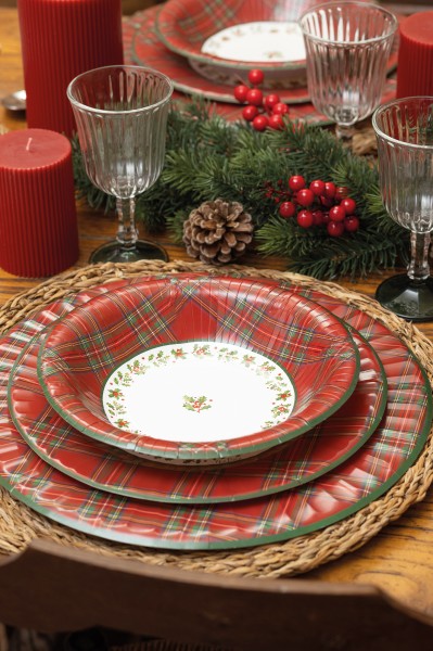 PIATTO FONDO ROUND Ø24 cm. COMPOSTABILE SCOTTISH CHRISTMAS pz.8 2 PIATTO FONDO ROUND Ø24 cm. COMPOSTABILE SCOTTISH CHRISTMAS pz.8