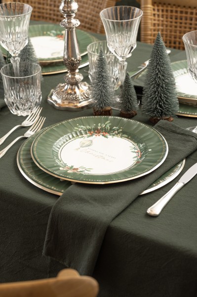 PIATTO PIANO ROUND Ø27 cm. COMPOSTABILE MERRY CHRISTMAS TO YOU PZ.8 2 PIATTO PIANO ROUND Ø27 cm. COMPOSTABILE MERRY CHRISTMAS TO YOU PZ.8