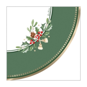 TOVAGLIOLO 33x33 cm. ROUND MERRY CHRISTMAS TO YOU pz.16