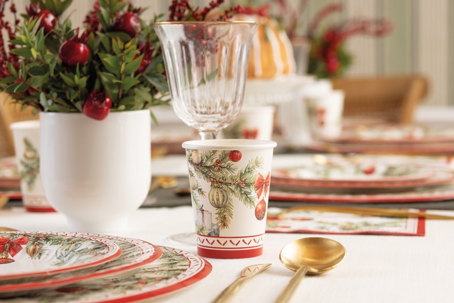 BICCHIERE IN CARTONCINO 250 cc. CHRISTMAS GIFT PZ.8 2 BICCHIERE IN CARTONCINO 250 cc. CHRISTMAS GIFT PZ.8