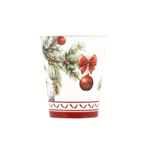 BICCHIERE IN CARTONCINO 250 cc. CHRISTMAS GIFT PZ.8