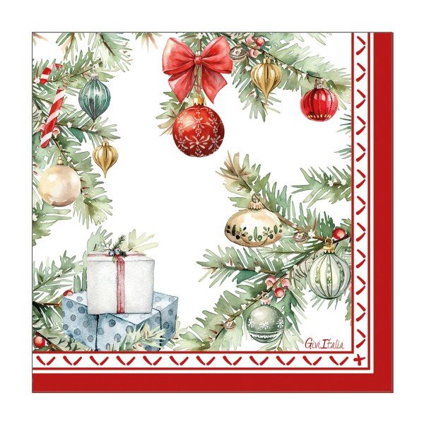 TOVAGLIOLO 33x33 cm. CHRISTMAS GIFT pz.16 1 TOVAGLIOLO 33x33 cm. CHRISTMAS GIFT pz.16