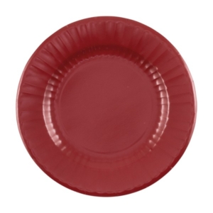 PIATTO PIANO ROUND SHAPE Ø27 cm. ROSSO BORDEAUX pz.8