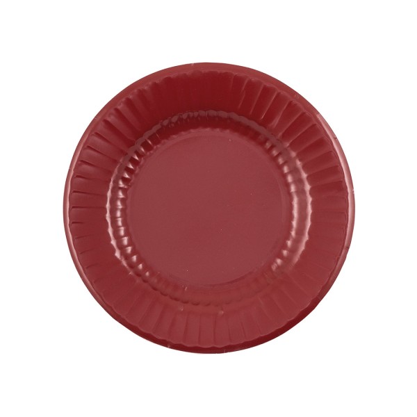 PIATTO DESSERT ROUND SHAPE Ø21 cm. ROSSO BORDEAUX pz.8