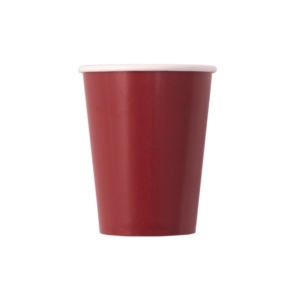 BICCHIERE IN CARTONCINO ROSSO BORDEAUX 250 cc pz.8
