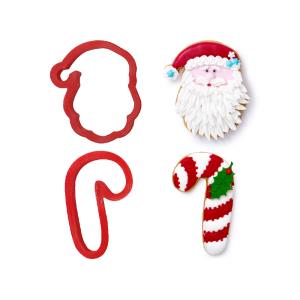 SET 2 TAGLIAPASTA IN PLASTICA BABBO NATALE CANDY CANE 2 SET 2 TAGLIAPASTA IN PLASTICA BABBO NATALE CANDY CANE