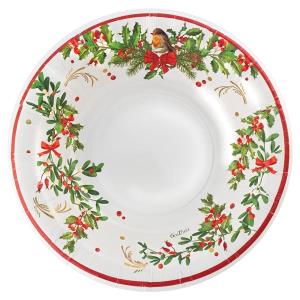 PIATTO FONDO ROUND SHAPE Ø24 POSTCARD CHRISTMAS PZ.8 1 PIATTO FONDO ROUND SHAPE Ø24 POSTCARD CHRISTMAS PZ.8