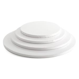 SOTTOTORTA TONDI CARTONE/ALLUMINIO BIANCHI H.1,2 DISPONIBILI IN VARIE MISURE pz.1