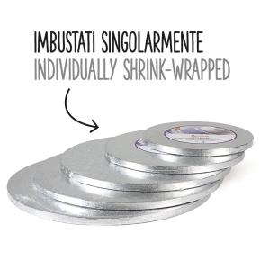 SOTTOTORTA TONDI PASTA DI CELLULOSA/ALLUMINIO ARGENTO H.1,2 2 SOTTOTORTA TONDI PASTA DI CELLULOSA/ALLUMINIO ARGENTO H.1,2