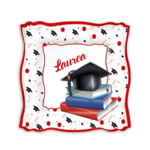 PIATTI QUADRATI CM.24 LA MIA LAUREA