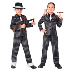 COSTUME BAMBINO/RAGAZZO GANGSTER DISPONIBILE IN VARIE TAGLIE pz.1