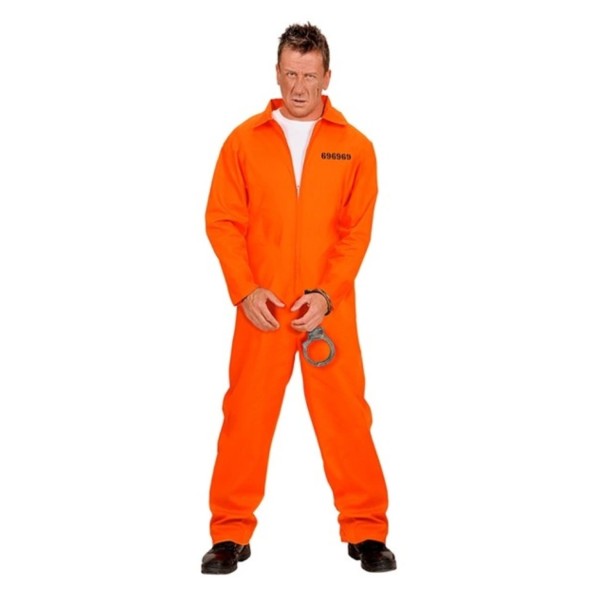 COSTUME ADULTO CARCERATO TUTA E MANETTE DISPONIBILE IN VARIE TAGLIE pz.1 1 COSTUME ADULTO CARCERATO TUTA E MANETTE DISPONIBILE IN VARIE TAGLIE pz.1