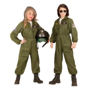 COSTUME BAMBINO/A PILOTA DI JET MILITARE DISPONIBILE IN VARIE TAGLIE