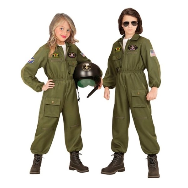 COSTUME BAMBINO/A PILOTA DI JET MILITARE DISPONIBILE IN VARIE TAGLIE 1 COSTUME BAMBINO/A PILOTA DI JET MILITARE DISPONIBILE IN VARIE TAGLIE