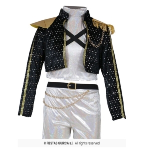 COSTUME RAGAZZA POP-STAR SILVER LEADER TAGLIA HUNTERS 14/16 ANNI pz.1