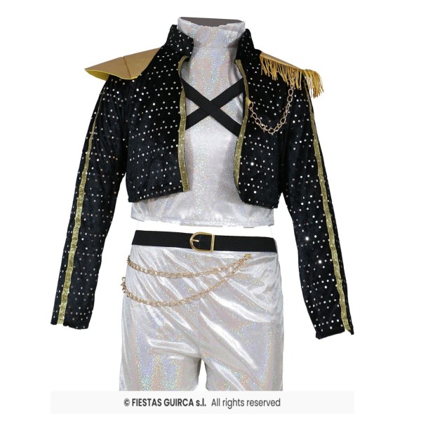 COSTUME RAGAZZA POP-STAR SILVER LEADER TAGLIA HUNTERS 14/16 ANNI pz.1 1 COSTUME RAGAZZA POP-STAR SILVER LEADER TAGLIA HUNTERS 14/16 ANNI pz.1