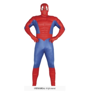 COSTUME ADULTO SUPEREROE MUSCOLOSO RAGNO DISPONIBILE IN VARIE TAGLIE PZ.1