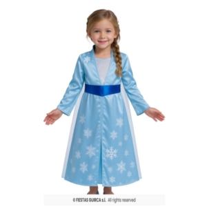 COSTUME BAMBINA PRINCIPESSA DEL GHIACCIO DISPONIBILE IN DIVERSE TAGLIE pz.1