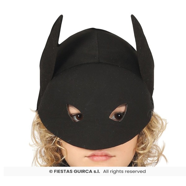 COSTUME BAMBINO SUPEREROE MANTELLO NERO PIPISTRELLO DISPONIBILE IN VARIE TAGLIE PZ.1