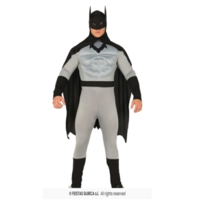 COSTUME ADULTO SUPEREROE MANTELLO NERO PIPISTRELLO DISPONIBILE IN VARIE TAGLIE PZ.1