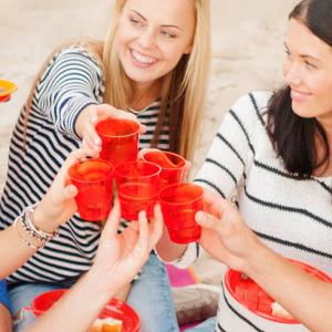 BICCHIERE CONICO PLASTICA VARI COLORI PZ.10