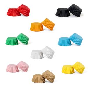 PIROTTINI MUFFIN TONDI Ø 50 mm PZ.75 TINTA UNITA VARI COLORI