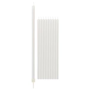 CANDELE MATITE STELO PERLATE BIANCO pz.10