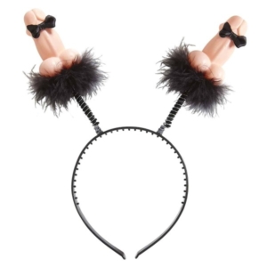 CERCHIETTO PENE WILLY CON FARFALLINO NERO PZ.1