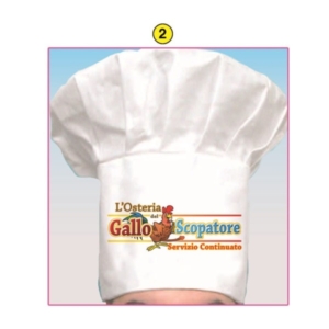 CAPPELLO CUOCO GALLO SCOPATORE pz.1