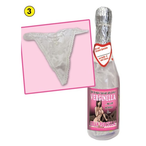 BOTTIGLIA SORPRESA CON PERIZOMA VERGINELLA PZ.1