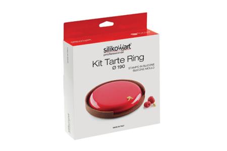 KIT TARTE RING TONDO Ø19 ANELLO MICROFORATO + STAMPO SILICONE SILIKOMART 3 KIT TARTE RING TONDO Ø19 ANELLO MICROFORATO + STAMPO SILICONE SILIKOMART