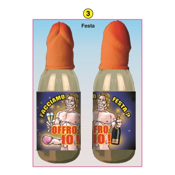 BIBERON MINI CON PENE FACCIAMO FESTA OFFRO IO pz.1 1 BIBERON MINI CON PENE FACCIAMO FESTA OFFRO IO pz.1