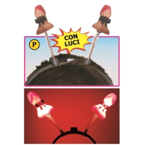 CERCHIETTO CON ANTENNE PENE CON LUCI