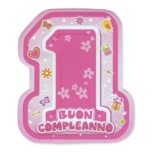 PIATTO SAGOMATO ONE PINK pz.8