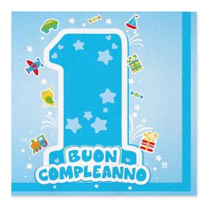 TOVAGLIOLO 33x33 cm. ONE LIGHT BLUE pz.20