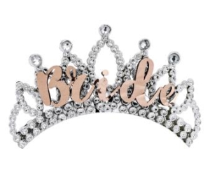 TIARA PETTINESSA ARGENTO ROSE GOLD ADDIO AL NUBILATO BRIDE TO BE