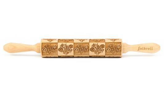 MATTARELLO LEGNO MEDIUM ROSES STAMPS pz.1 1 MATTARELLO LEGNO MEDIUM ROSES STAMPS pz.1
